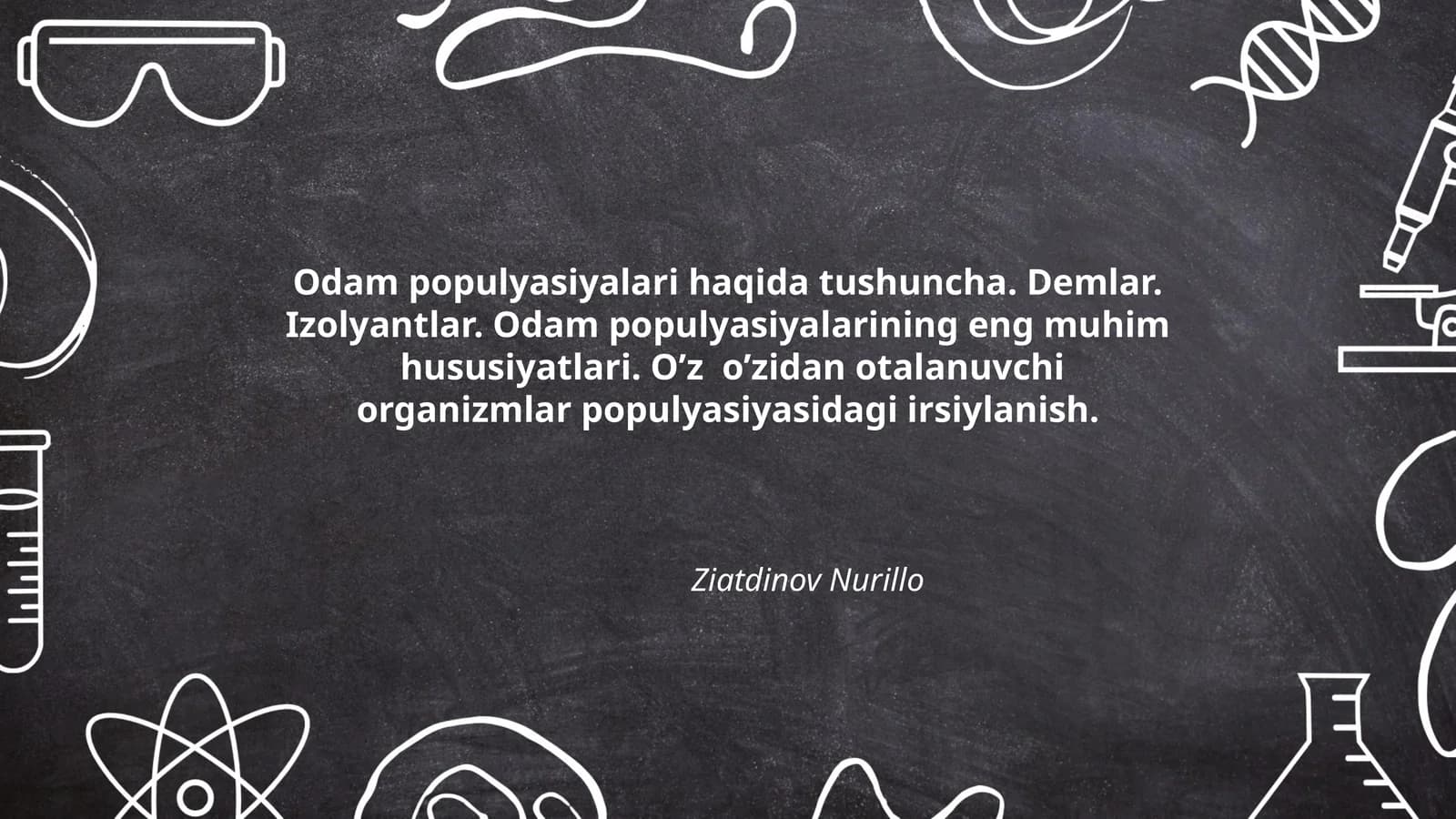 Odam papuliyatsiyasi demlar izolyantlar
