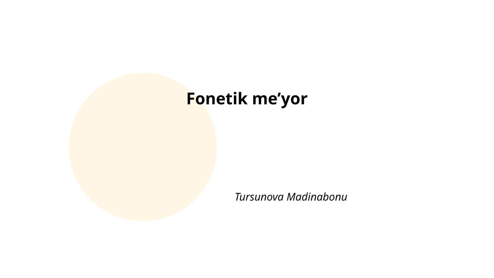 Fonetik me’yor