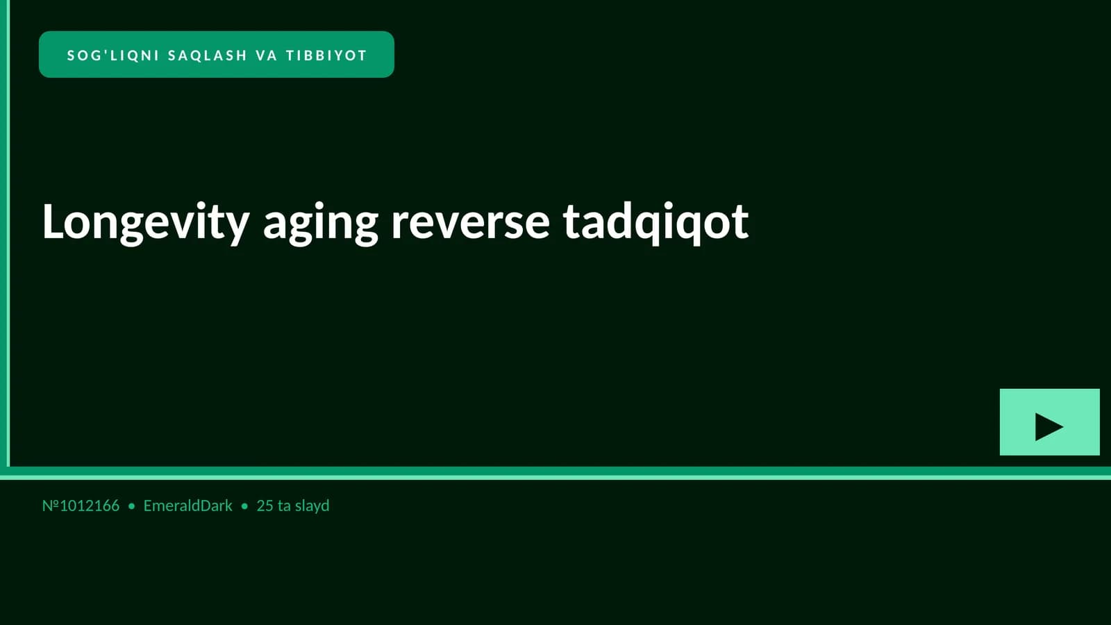 Longevity aging reverse tadqiqot