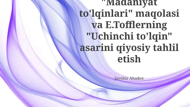 Madaniyat To'lqinlari