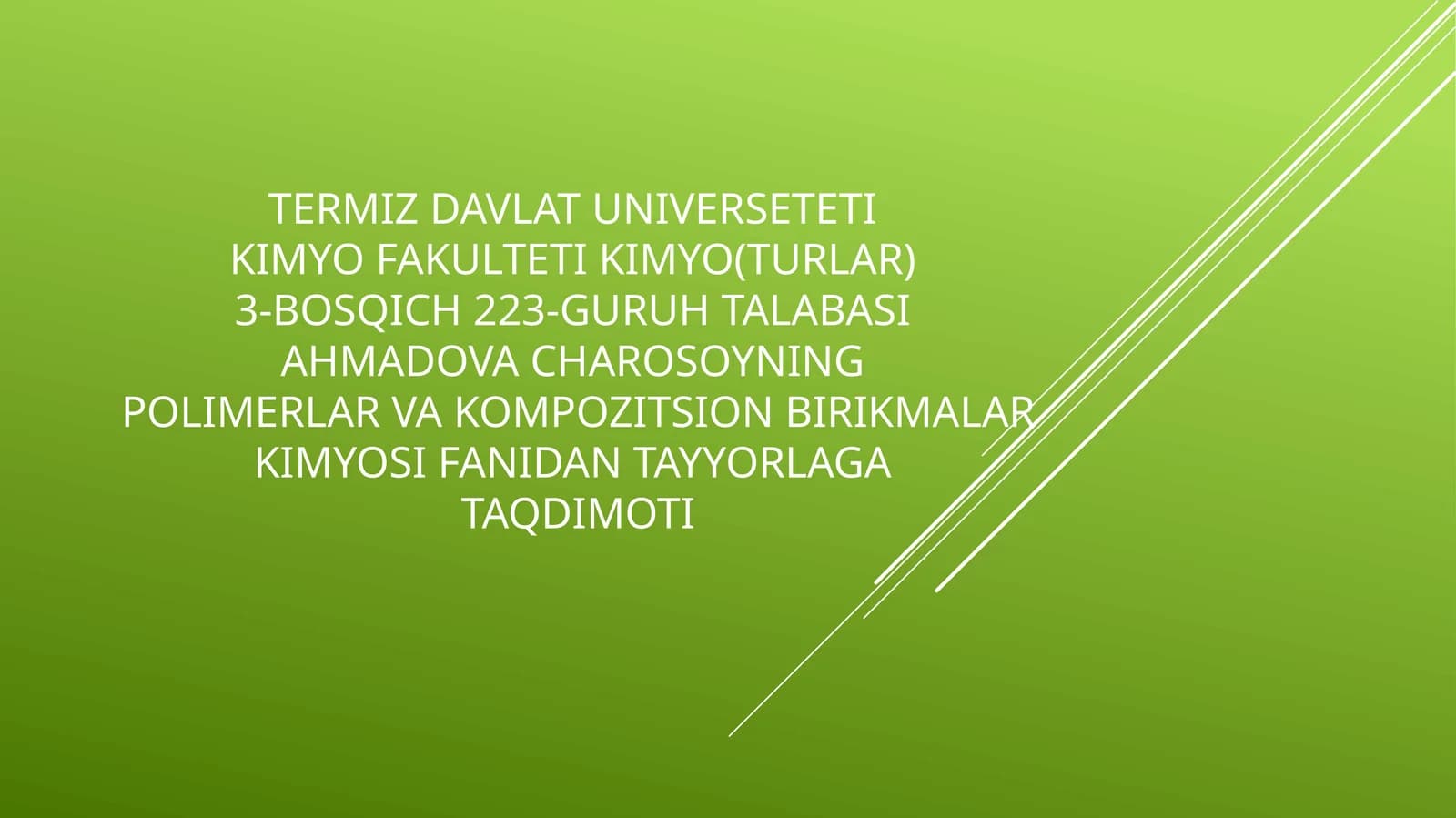 Polimer kompozitsion materiallarni qayta ishlash