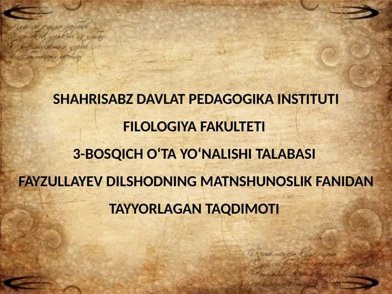 Navoiy devonlari qo'lyozma manbalarining xususiyatlari