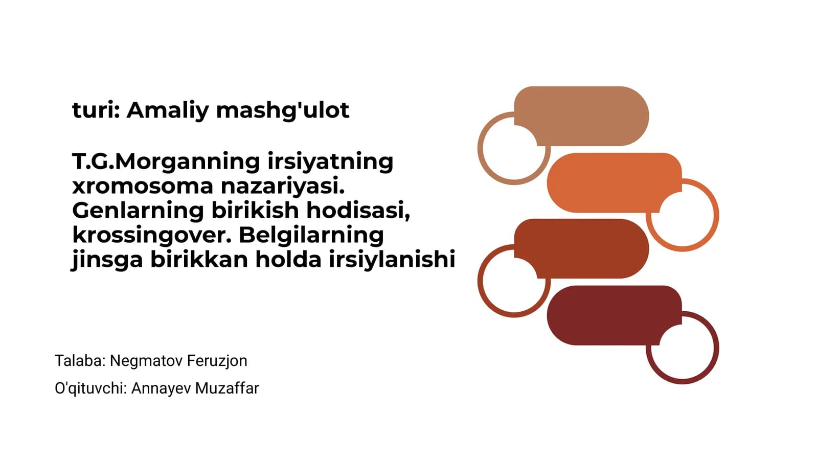 T.G.Morganning irsiyatning xromosoma nazariyasi