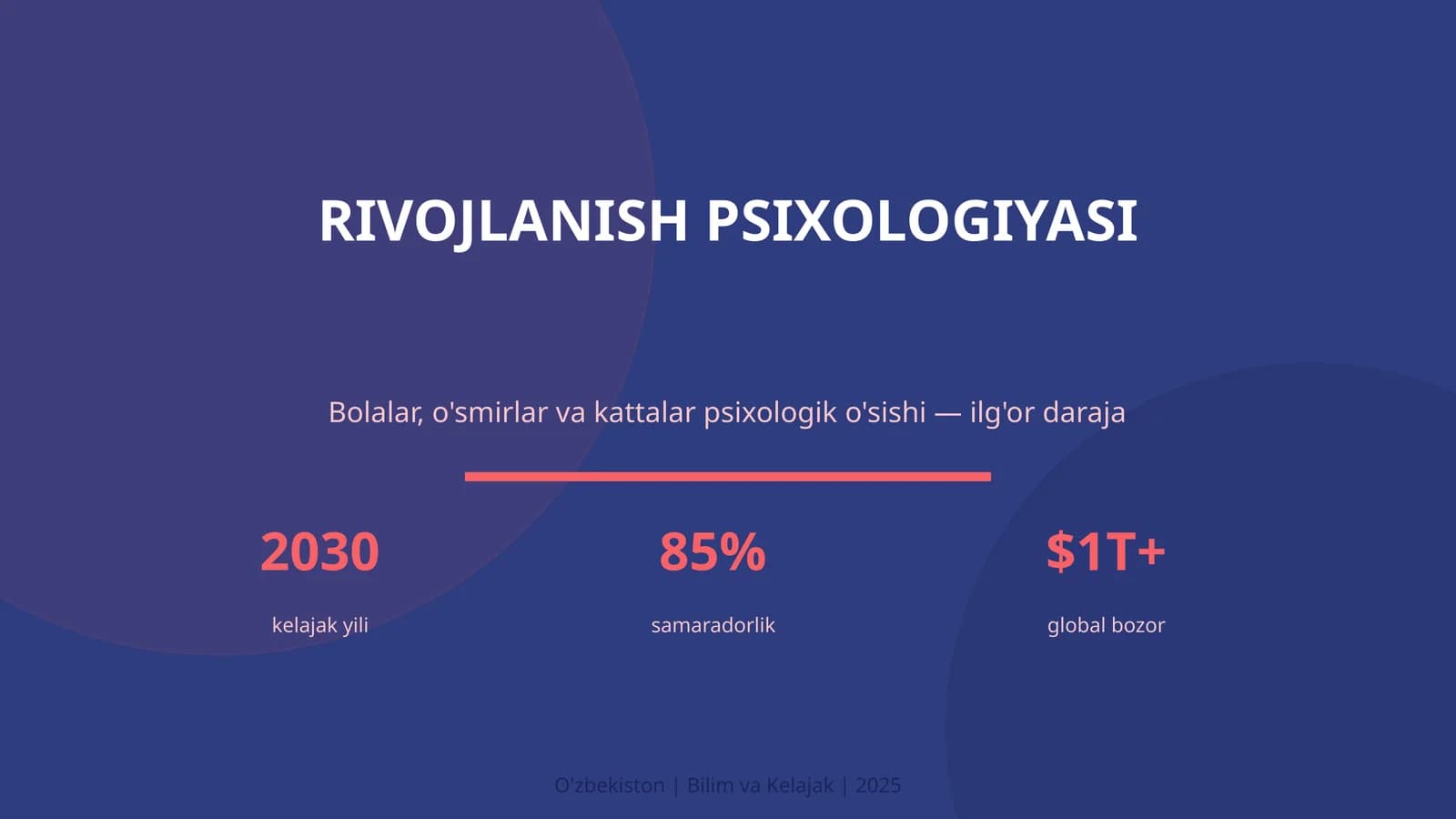 RIVOJLANISH PSIXOLOGIYASI