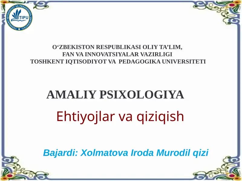 Amaliy Psixologiya