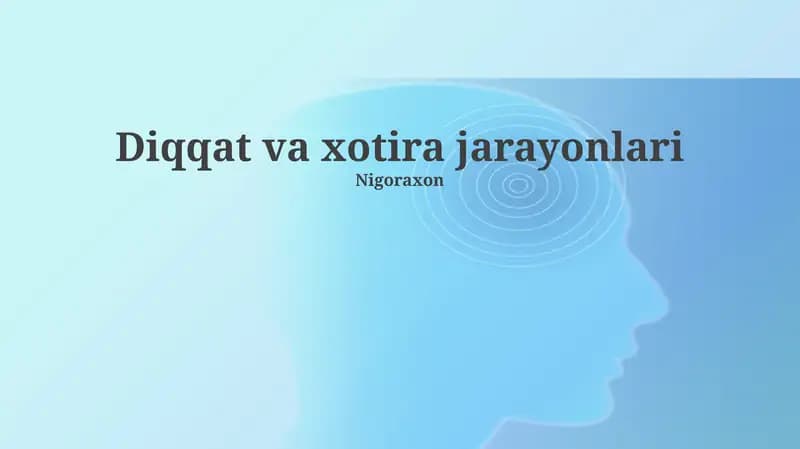 Xotiraning Kodlash Jarayoni