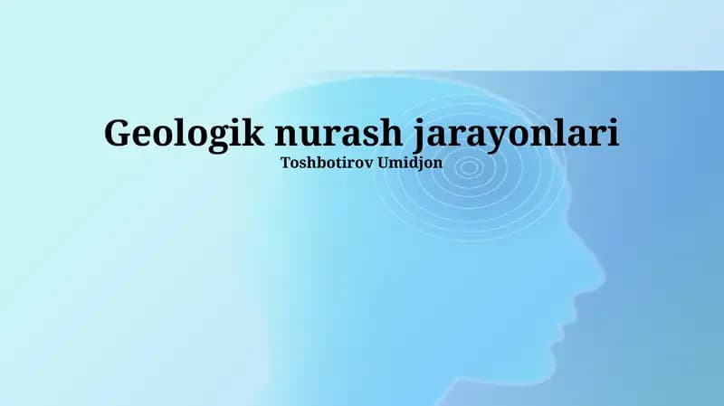 Geologik nurash jarayonlari