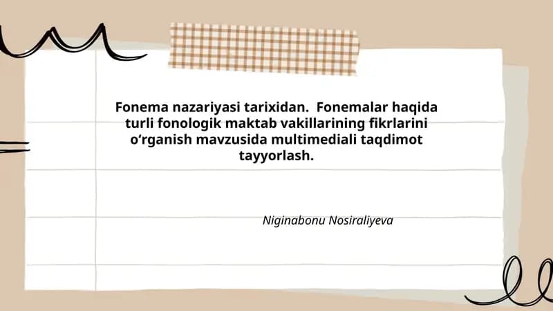 Fonema nazariyasi tarixidan