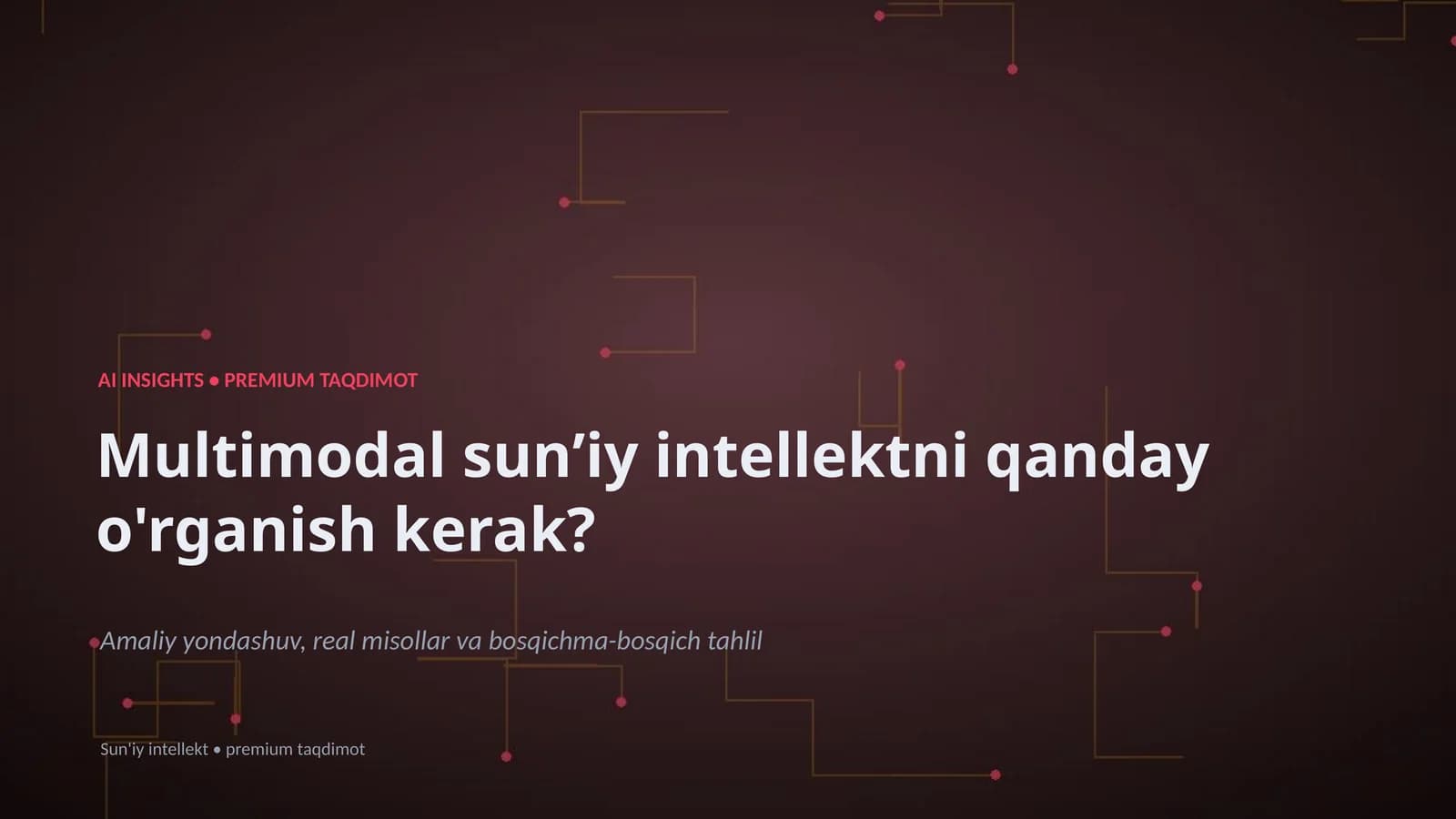 Multimodal sunʼiy intellekt bilan ishlash