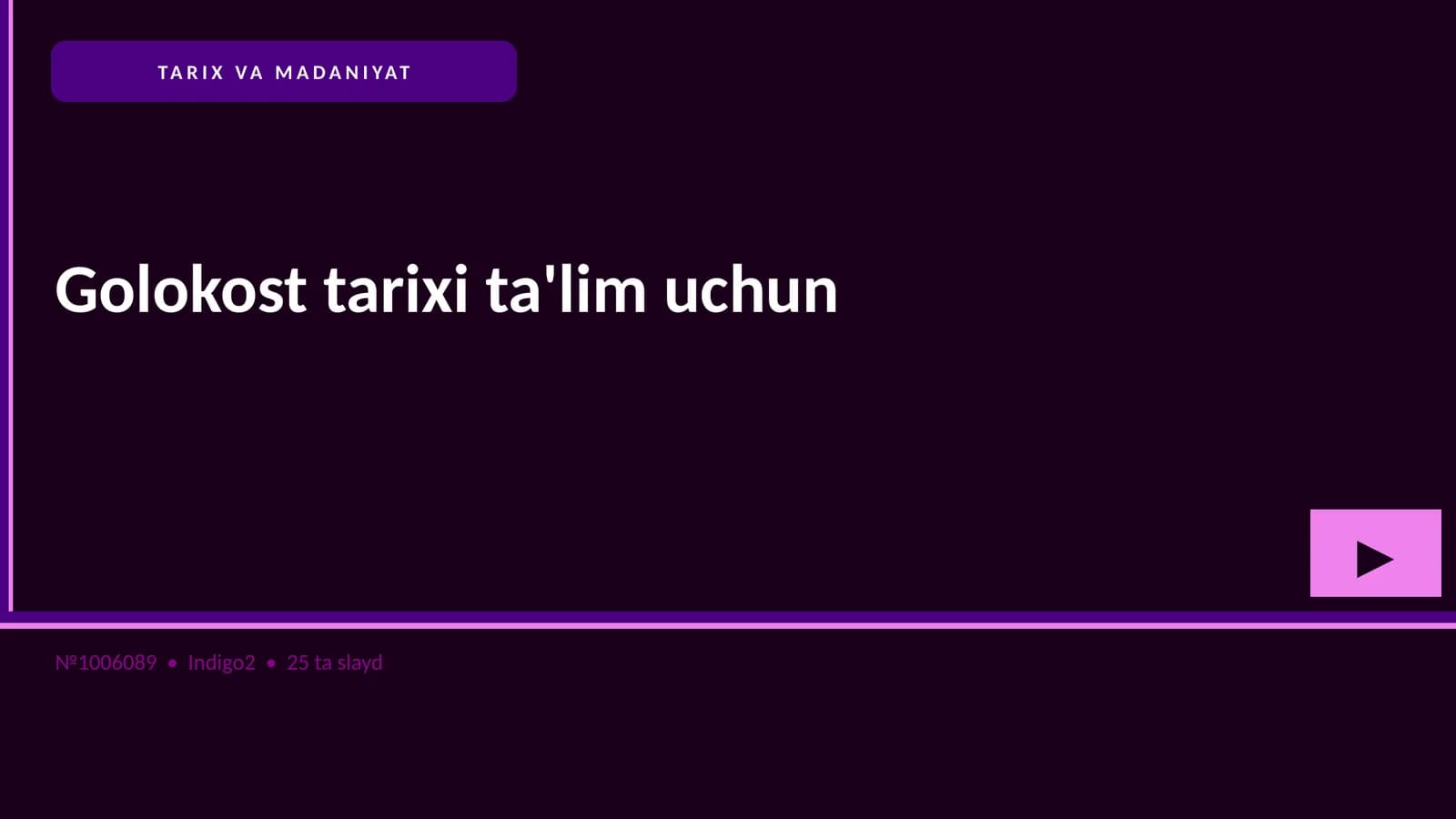 Golokost tarixi ta'lim uchun