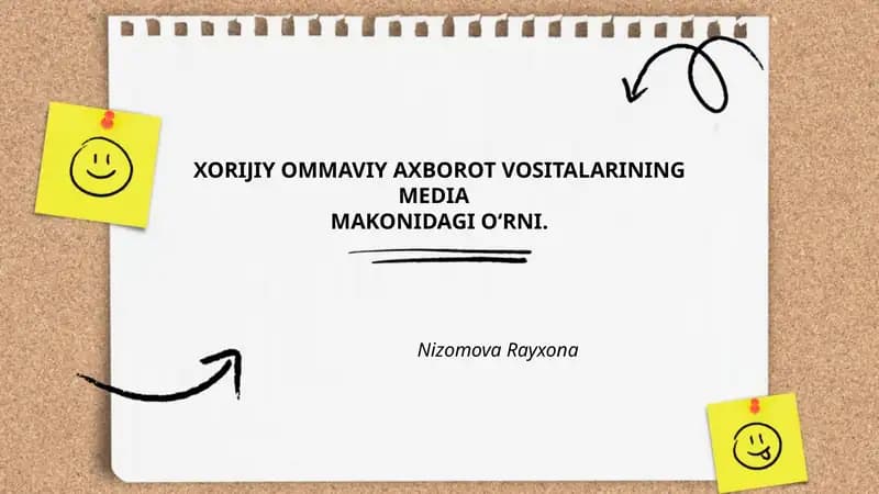XORIJIY OMMAVIY AXBOROT VOSITALARINING MEDIA MAKONIDAGI O‘RNI