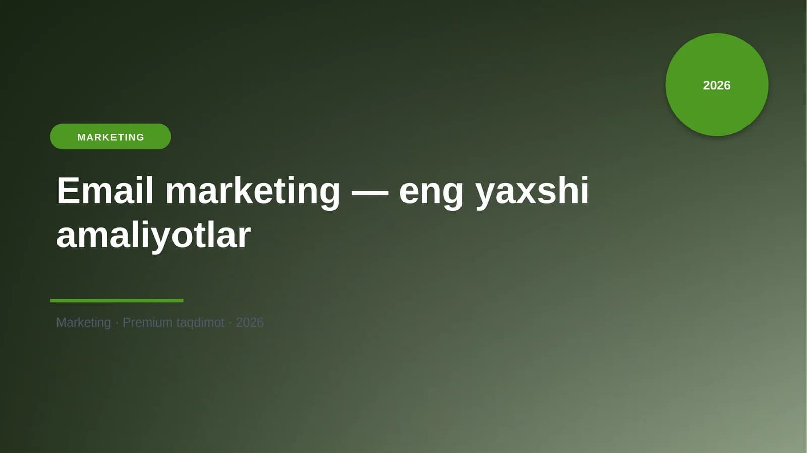 Email marketing — eng yaxshi amaliyotlar