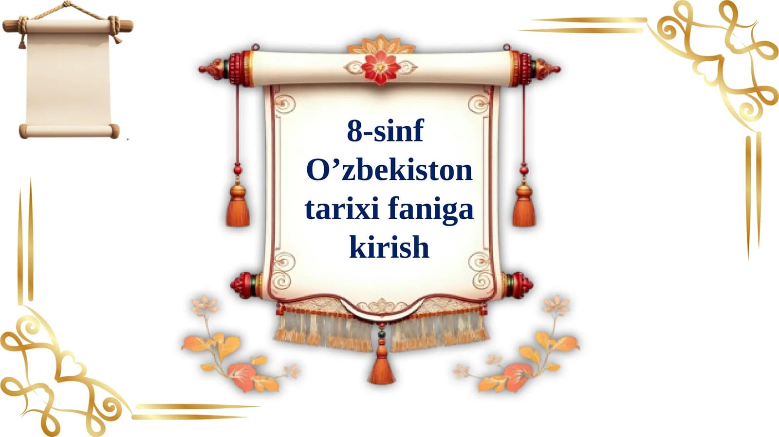 8-sinf O’zbekiston tarixifaniga kirish