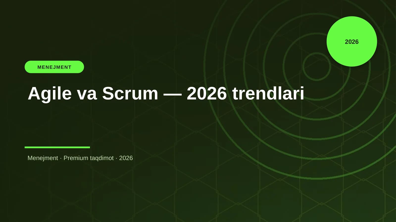 Agile va Scrum — 2026 trendlari