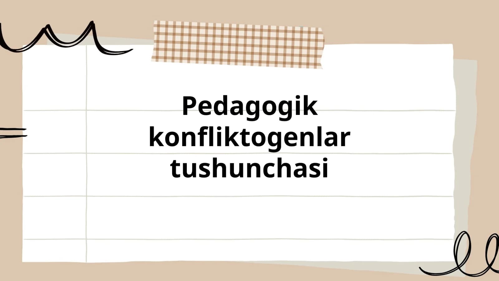 Pedagogik konfliktogenlar tushunchasi