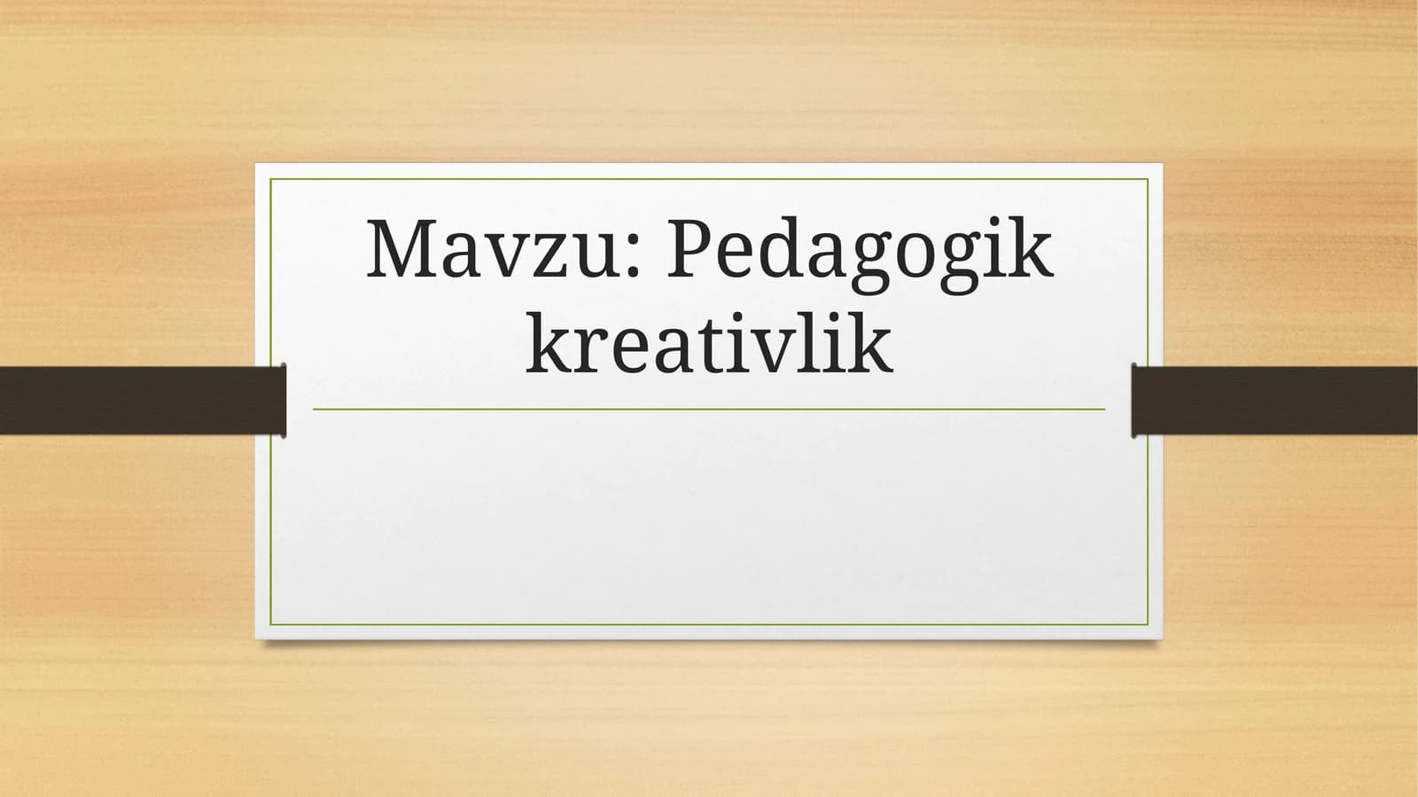 Pedagogik kreativlik