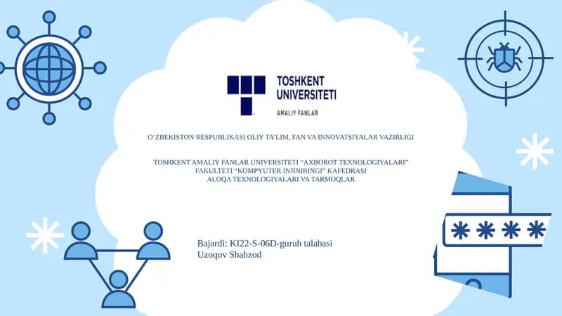 Aloqa texnologiyalari va tarmoqlar