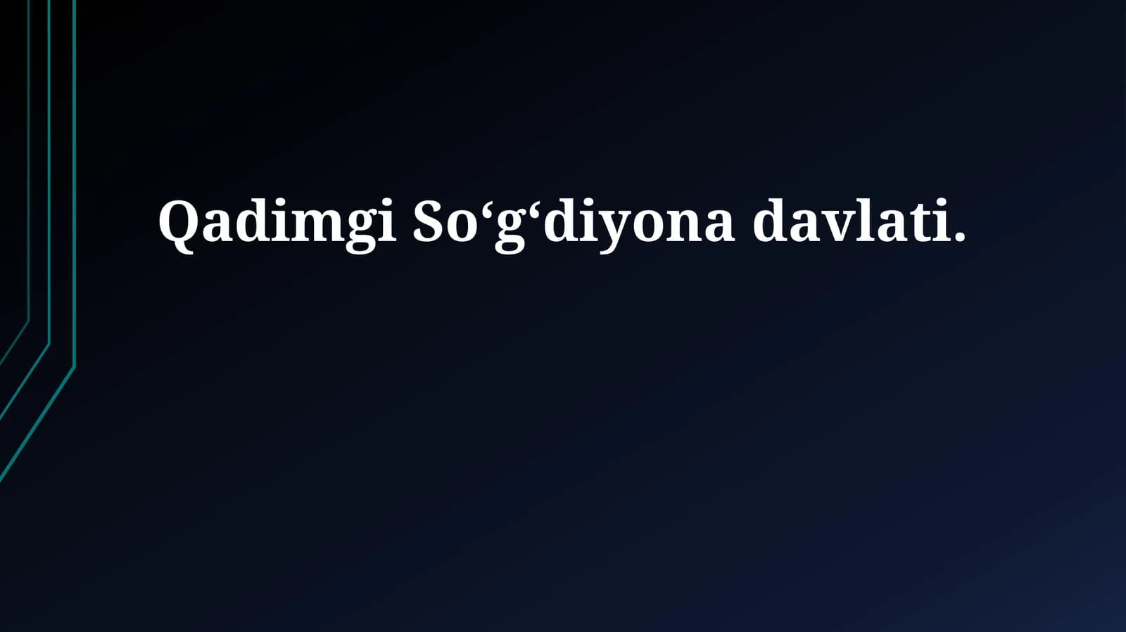 Qadimgi Soʻgʻdiyona davlati