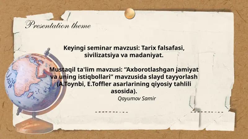 Axborotlashgan jamiyat va uning istiqbollari