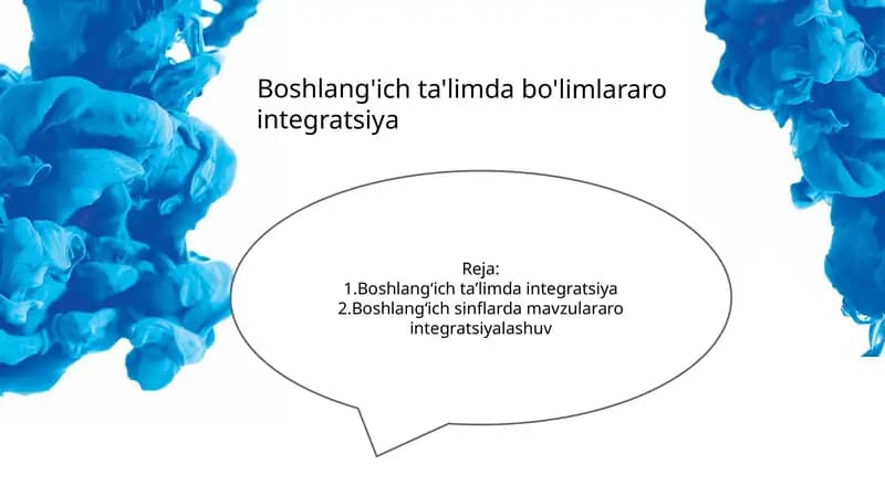 Boshlang'ich ta'limda bo'limlararo integratsiya