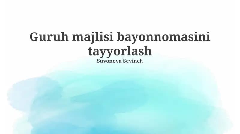 Uchrashuv bayonnomasi