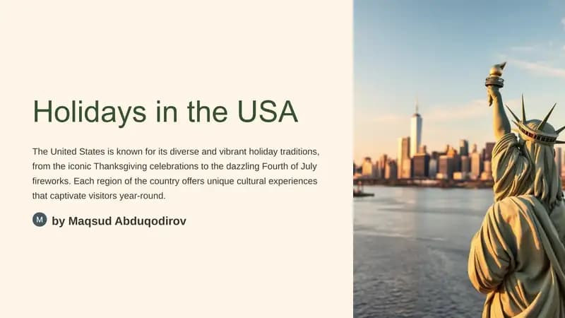 Holidays in the USA