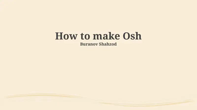 How to make Osh