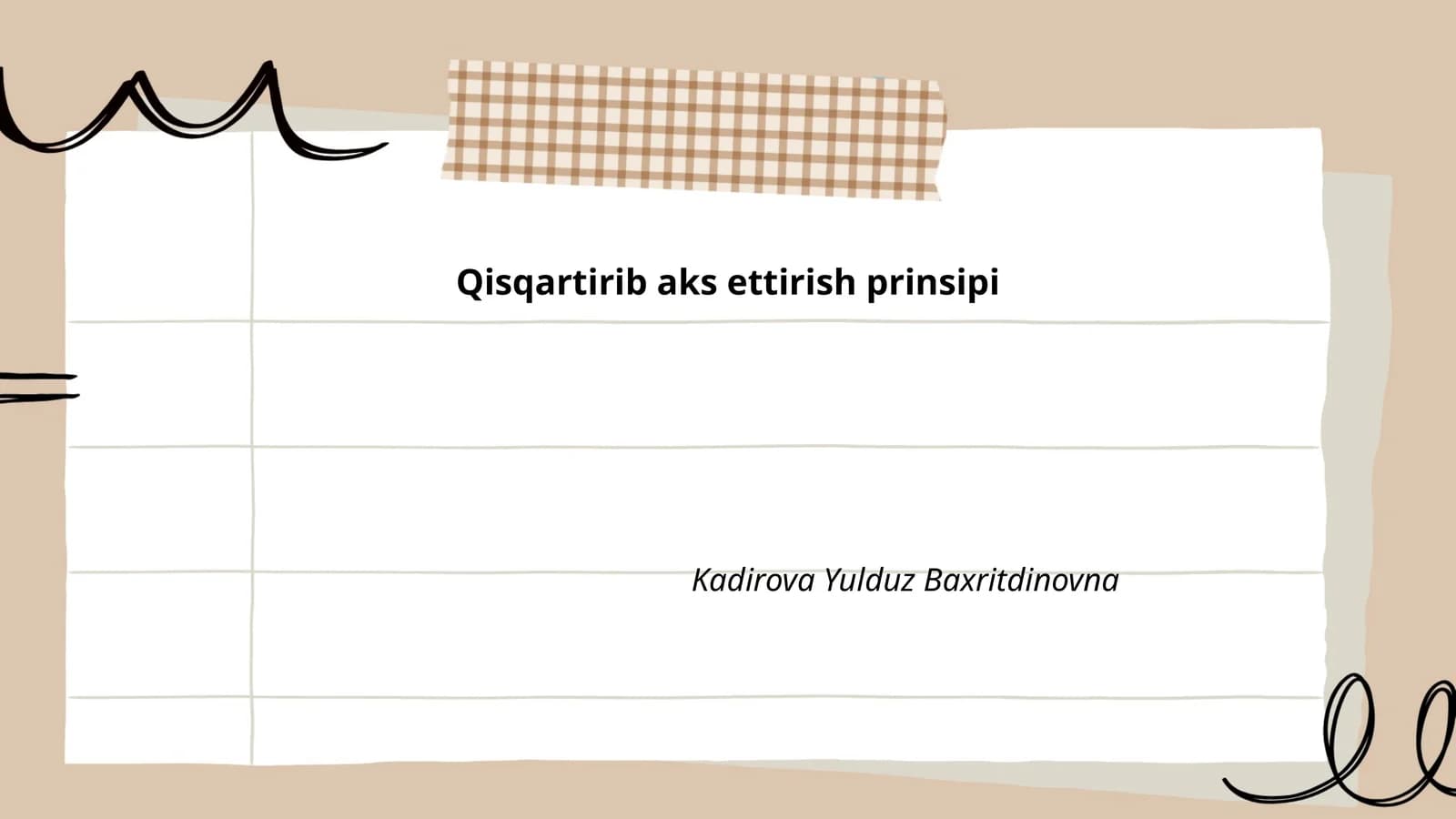 Qisqartirib aks ettirish prinsipi