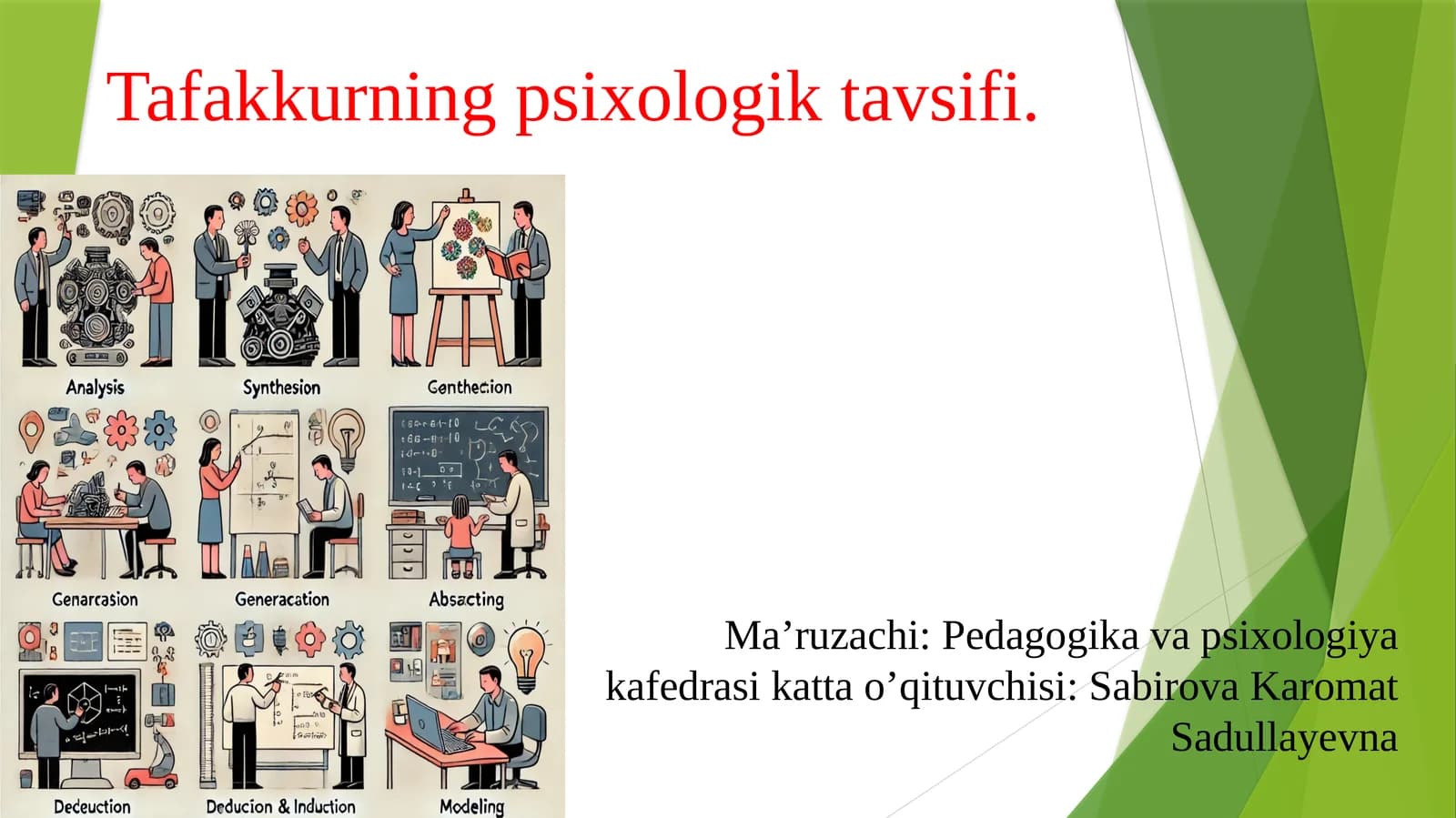 Tafakkurning psixologik tavsifi