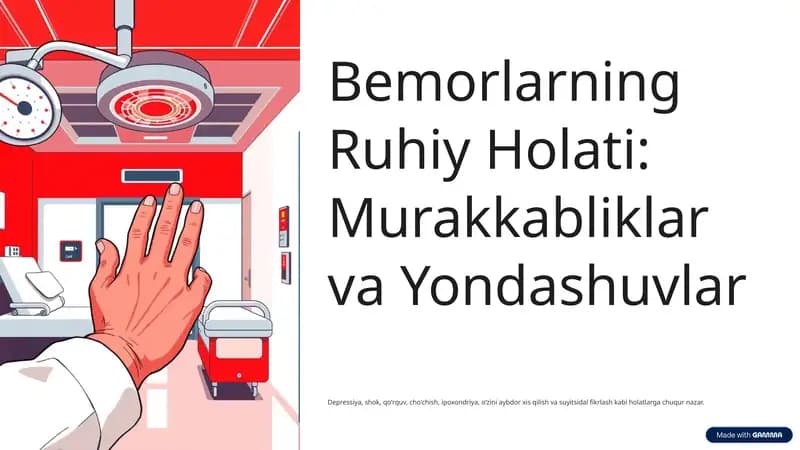 Bemorlarning Ruhiy Holati: Murakkabliklar va Yondashuvlar