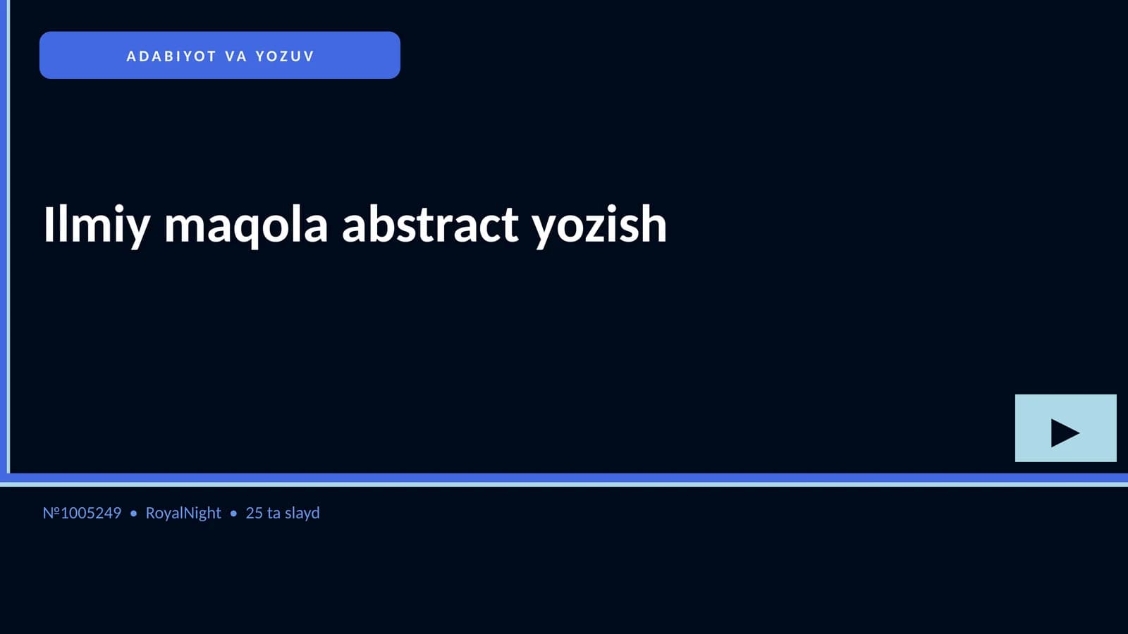 Ilmiy maqola abstract yozish