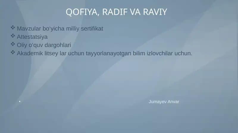 Qofiya, Radif va Raviy
