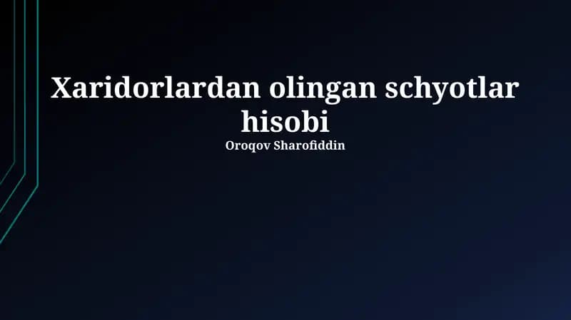 Hisob-Fakturalar hisobi