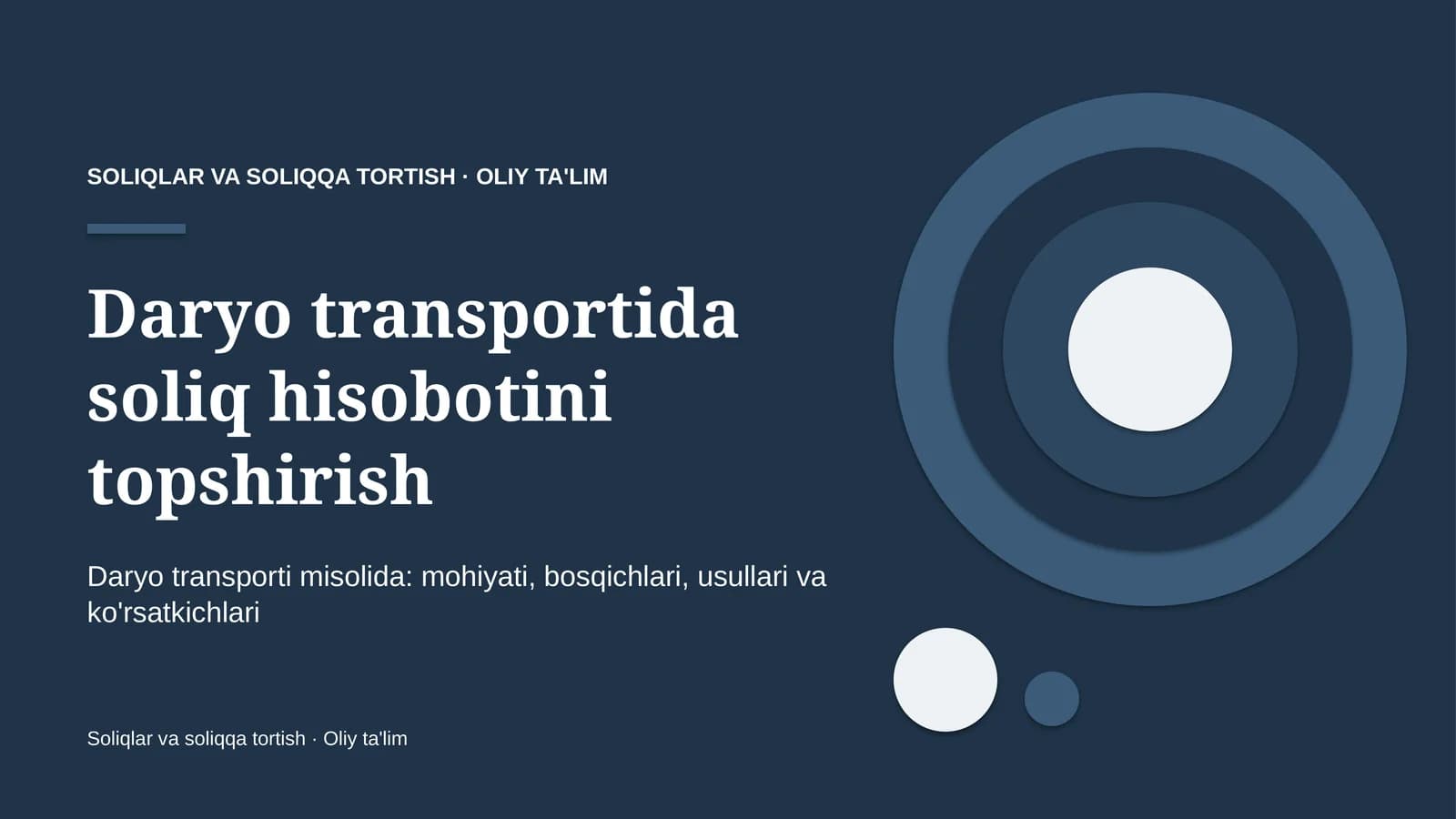daryo transportida soliq hisobotini topshirish 6135