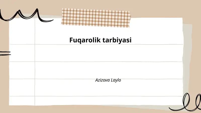 Fuqarolik tarbiyasi