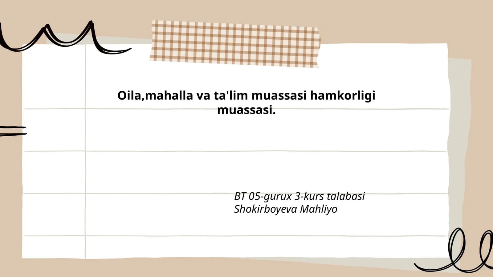 Oilaning ta'lim tizimidagi roli
