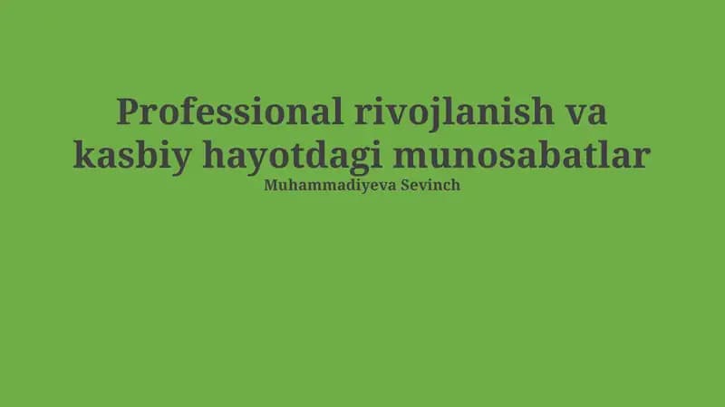 Mentorlik va murabbiylik