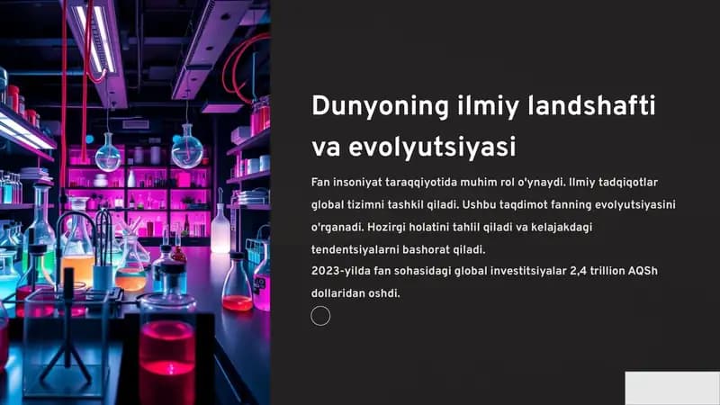 Dunyoning ilmiy landshafti va evolyutsiyasi