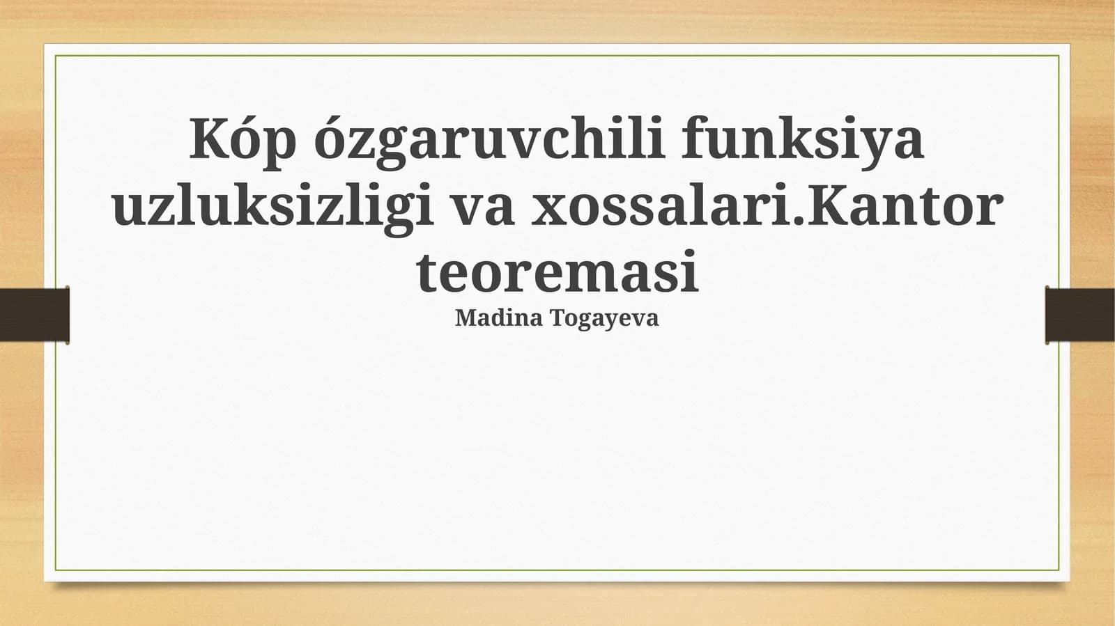 Kantor Teoremasi