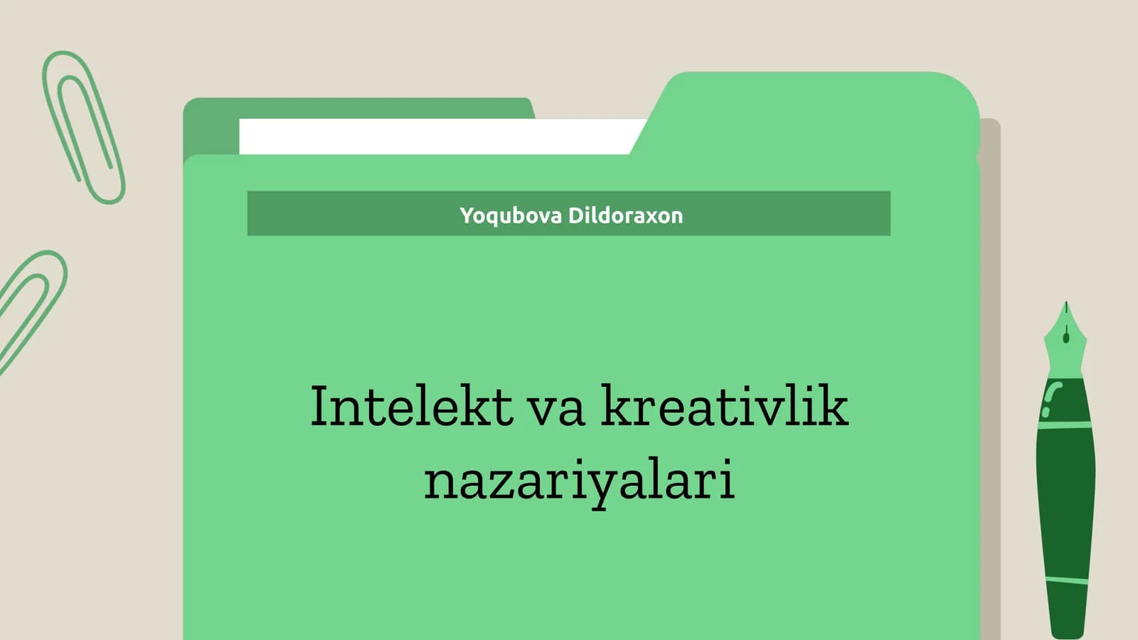 Intelekt va kreativlik nazariyalari