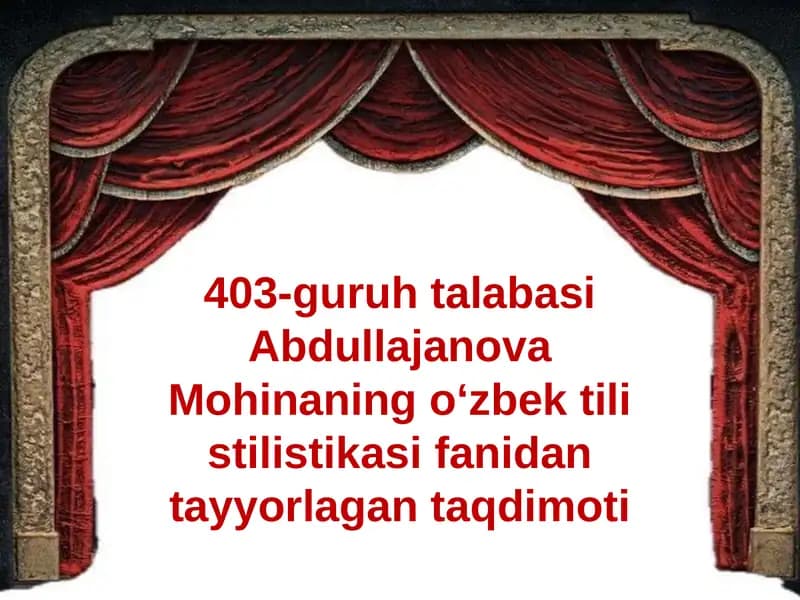 Askiya va qiziqchilik sanʼati boʻyicha taqdimot
