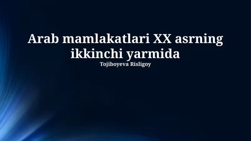 Neft va iqtisodiy taraqqiyot