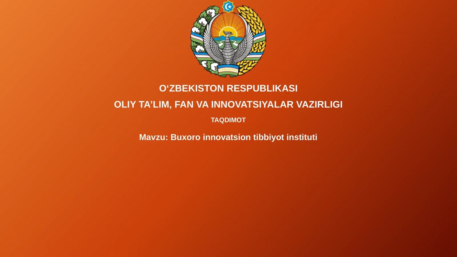 Buxoroinnovatsiontibbiyotinstituti