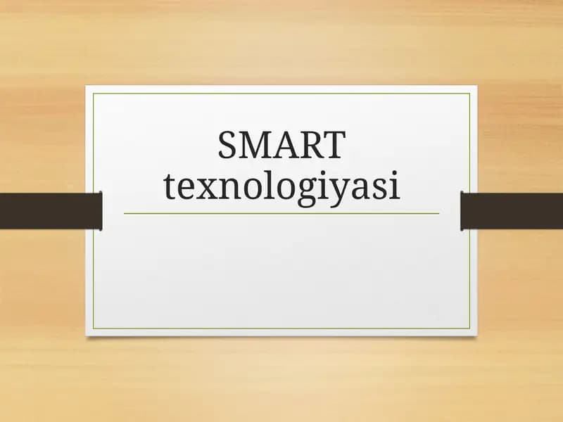 SMART texnologiyasi
