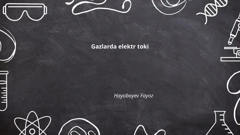 Gazlarda elektr toki