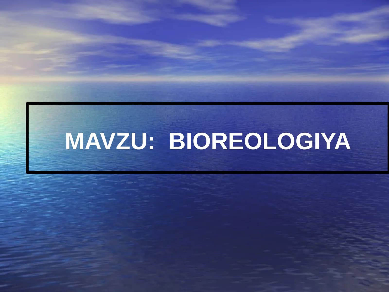 BIOREOLOGIYA