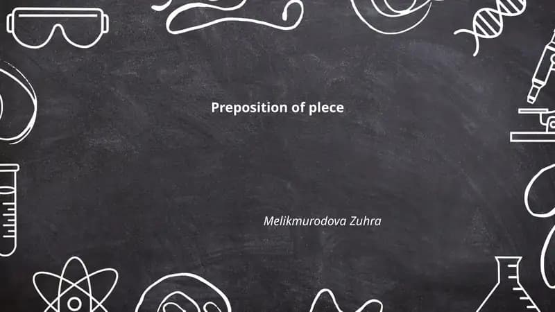 Preposition of place