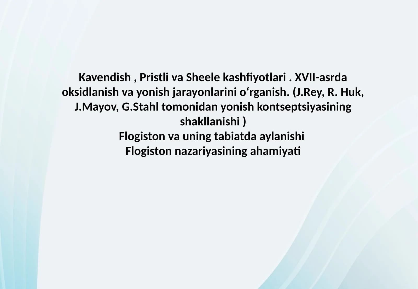Kavendish, Pristli va Sheele kashfiyotlari