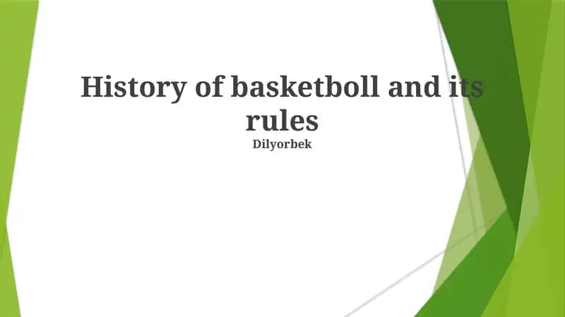History of basketball and its rules