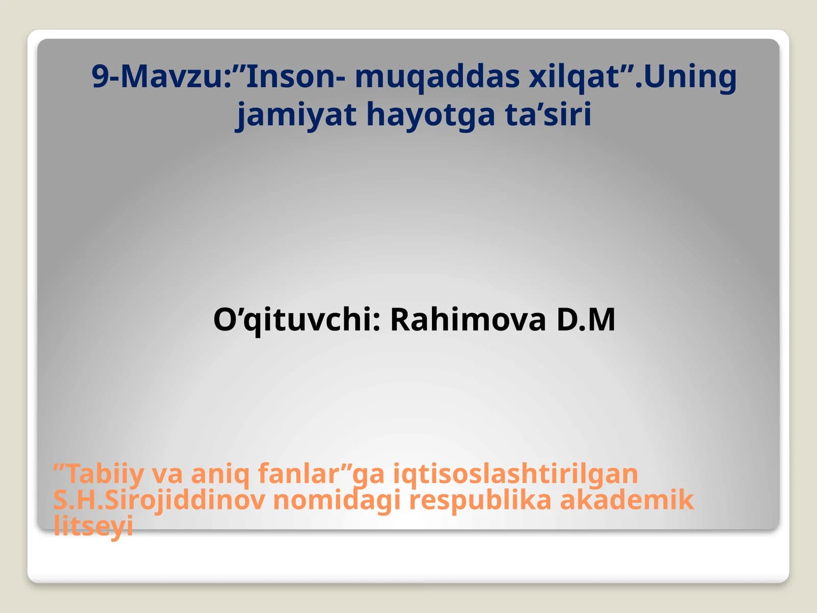 Inson-muqaddas xilqat